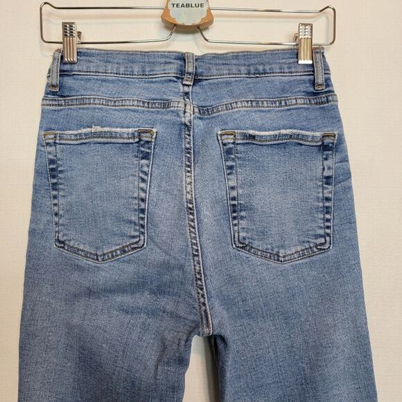 Zara High-Rise Cropped Bootcut Jean – Sky Blue / Size 4×26.5 - Picture 11 of 14